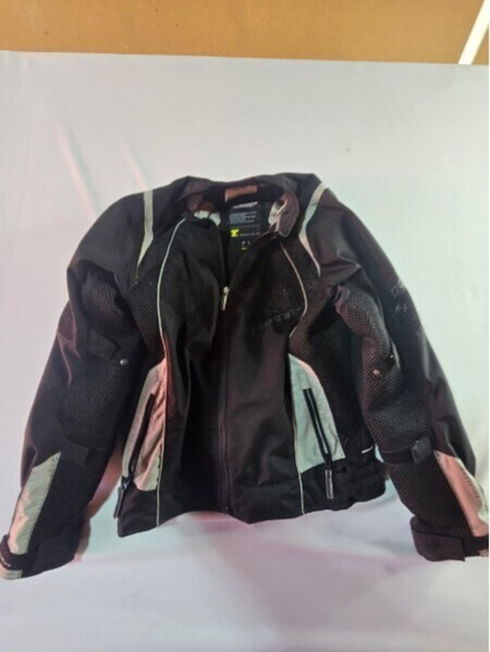 RS Taichi Motorsport Black and Gray Motorcycle US Jacket Size S (Slim M)